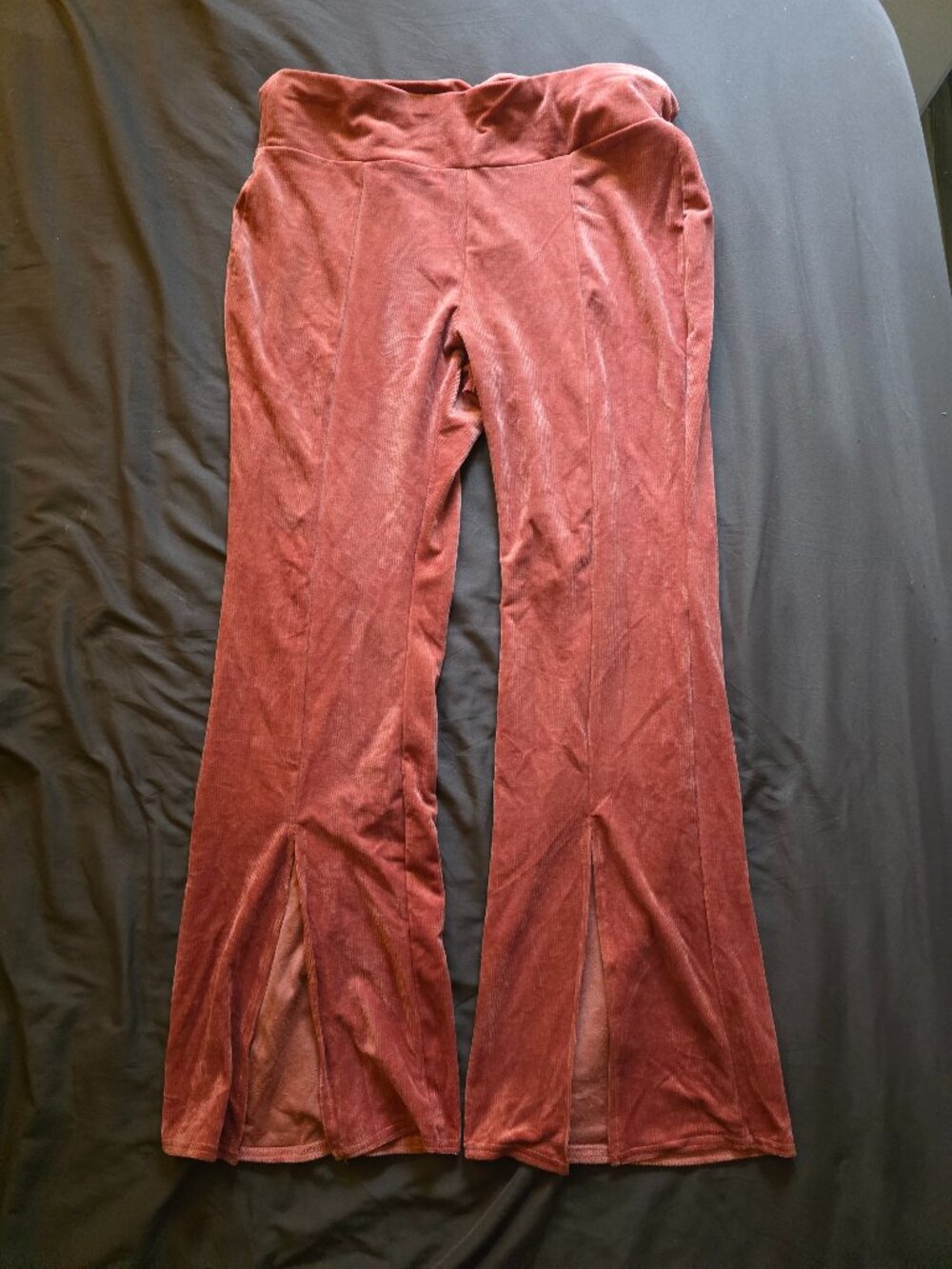 NWT Rue21 Size 2X Burnt Orange Velvet Flare Pants